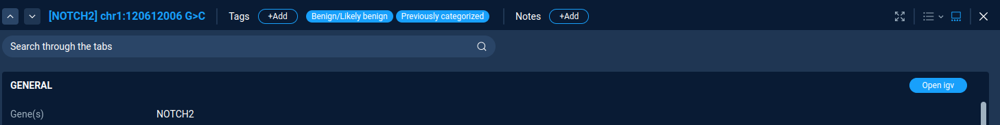 Variation tagging properties